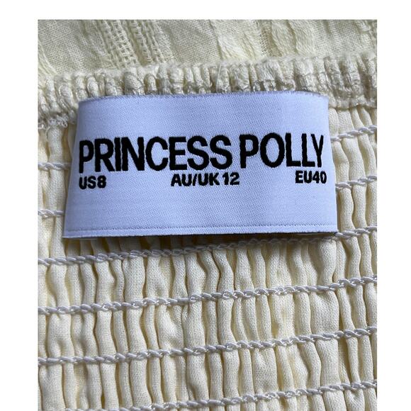 Princess Polly Womens Size 8 Lorinda Lined Sleeveless Mini Day Dress Yellow Boho - Picture 4 of 13